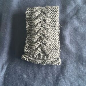 Warm fuzzy dark gray  winter head band